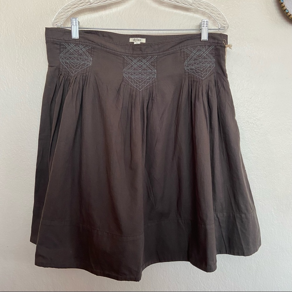 Dylan Drop Waist Embroidered Skirt